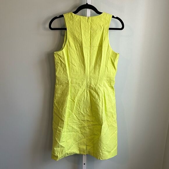 NWT Banana Republic Milly Collection Yellow Textured Sheath Dress - Picture 4 of 5